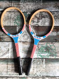 Coppia racchette tennis vintage anni '80 