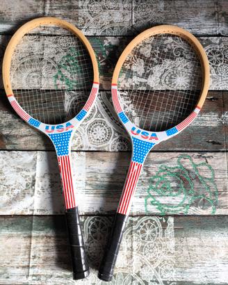 Coppia racchette tennis vintage anni '80 