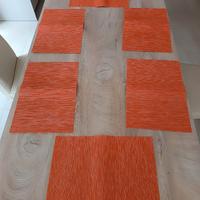 Tovagliette e runner arancione in pvc