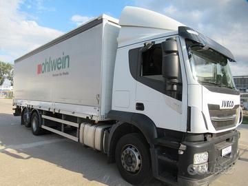 Iveco stralis at260s40 3 assi cassone centinee tel