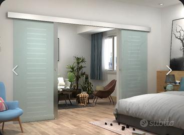 Porte scorrevoli in vetro temperato