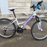 Bicicletta ragazza misura 24 bianca e viola
