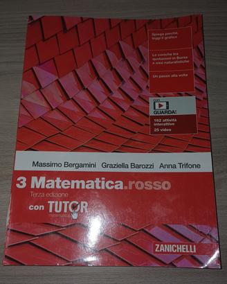 libro scolastico 3 Matematica.Rosso Zanichelli