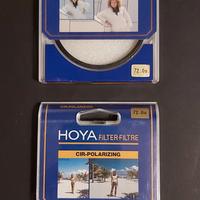 Filtro Hoya UV (0) e CIR-polarizzatore 72mm