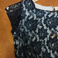 vestito per bambina, in pizzo blu