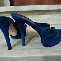 sandali blu tacco alto