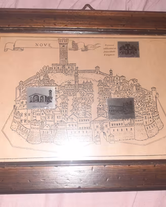 Quadro argento francobolli