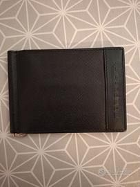 Portafoglio uomo Momo Design nero slim con clip