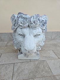 PORTA VASO TESTA LEONE