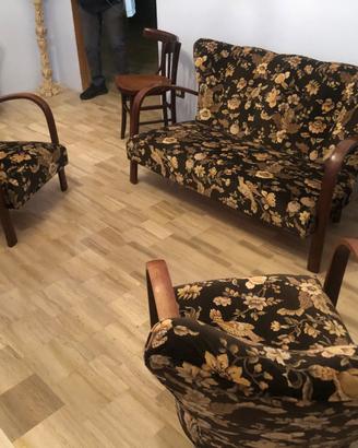 Salotto Vintage Anni 40/50 in Legno Curvato