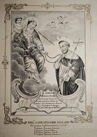 1872 Stampa Madonna SS Rosario Bari San Domenico