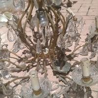 lampadario a gocce vintage