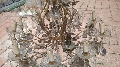 lampadario a gocce vintage