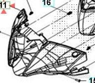 Copri manubrio frontale SYM SYMPHONY ST blu
