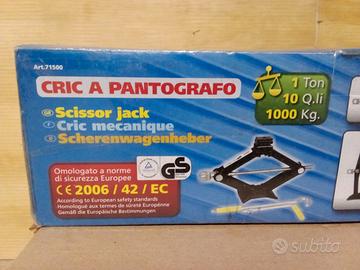 cric a pantografo per auto max 1000 kg