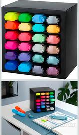  Set di 24 Evidenziatori in un Organizer 