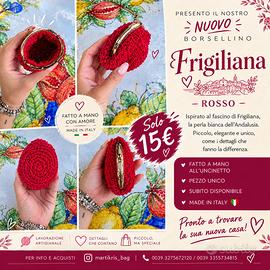 Frigiliana Rosso borsellino all’uncinetto♥️