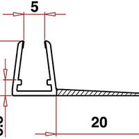 Ricambi Box Doccia - Profili vetro 6/8 mm baffo 20