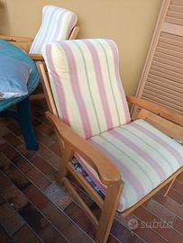 poltrone in legno reclinabili 