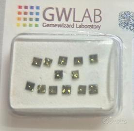 Lotto 13 Diamanti Verdi 0,50 ct totali- naturali