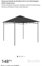 Gazebo nuovo ancora imballato 3 x 3