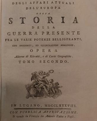Settecentina del 1788 Storia della Guerra presente