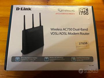 Modem Router Fibra/ADSL Wi-Fi AC750 D-Link DSL-368