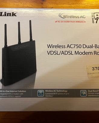Modem Router Fibra/ADSL Wi-Fi AC750 D-Link DSL-368