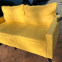 Divano 2 posti 140 cm giallo