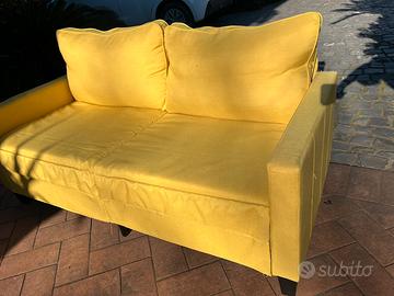 Divano 2 posti 140 cm giallo