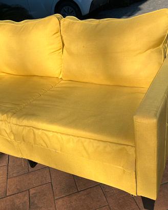 Divano 2 posti 140 cm giallo