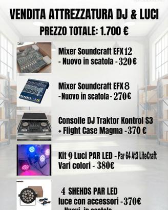 Attrezzatura DJ Luci professionale stock o singoli