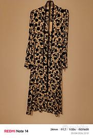 Abito Kikisix seta bianco nero Fantasia