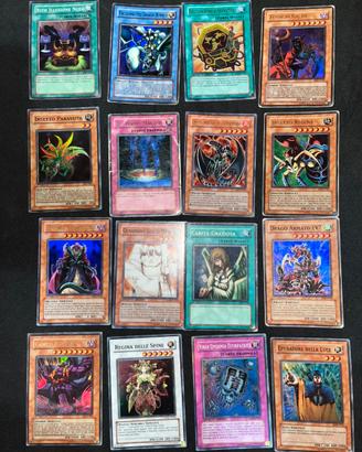 Lotto di 87 carte yugioh 55 super/ultra rare