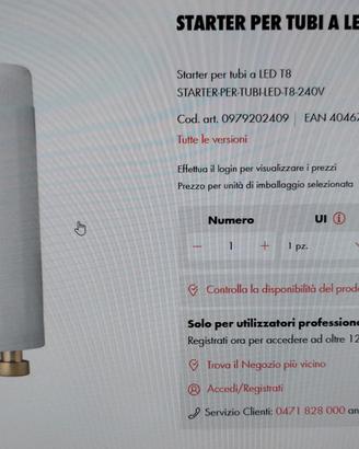 starter per tubi led 