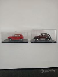 Lotto modelli 1:24 Peugeot 104 + Citroen 2 CV Char