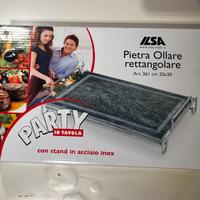 Pietra ollare 20cm x 30cm per cucinate