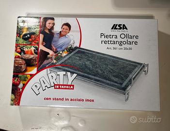 Pietra ollare 20cm x 30cm per cucinate