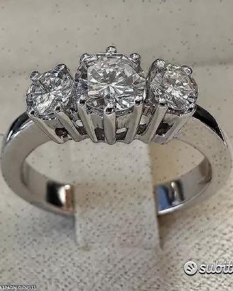 ANELLO TRILOGY IN ORO 18kt. CON DIAMANTI NATURALI