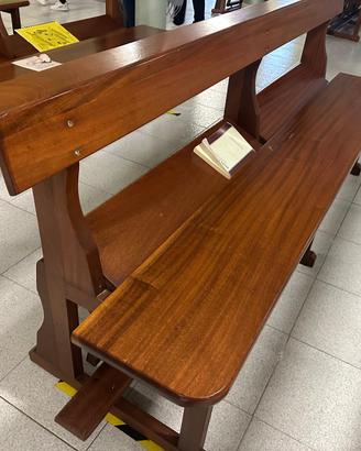 Panca in legno per chiesa