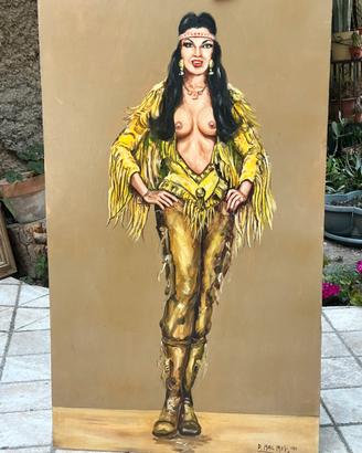 Ragazza Indiana - quadro Pino Malmesi