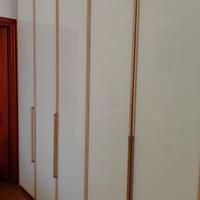 armadio con ante in vetro opaco
