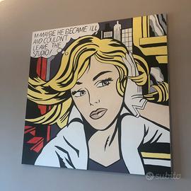 Tela quadro pop art Roy Lichtenstein M-Maybe