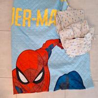 copriletto e lenzuola spiderman 