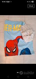 copriletto e lenzuola spiderman 
