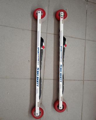2 paia di Skiroll ski skett