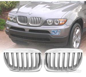 GRIGLIE BMW X5 E53 LCI 04-06 LOOK TITANIO CROMATO 