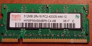 Stock N° 4 ram per notebook portatili 1Gb 512 Mb