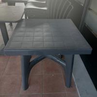 13 tavoli plastica da esterno verde quadrato 80x80