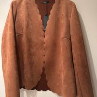 Giacchetta scamosciata color caramello